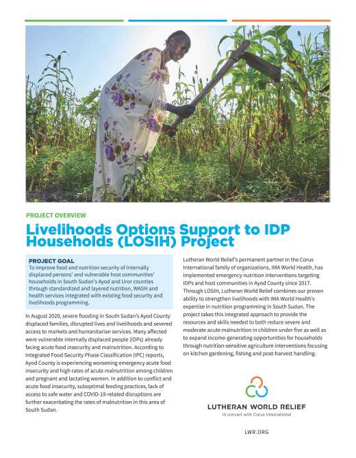 Livelihoods Options Support to IDP Households (LOSIH) Project Overview